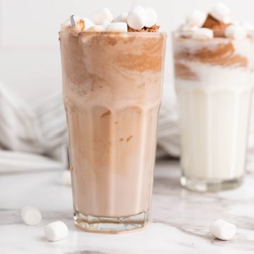 close up of chocolate milk